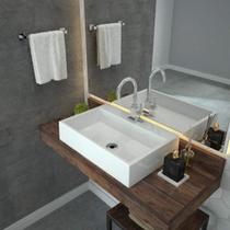 Cuba para Banheiro RT55W Retangular Florenza Compace Branco