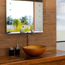 Cuba para Banheiros e Lavabos em Vidro 8 mm Redonda 35 cm