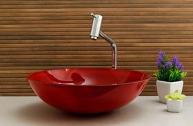 Cuba para Banheiros e Lavabos em Vidro 8 mm Redonda 35 cm