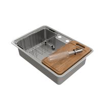 Cuba para Cozinha Docol Massima de Sobrepor/Embutir Retangular com Acessórios 640x440mm Inox 90015693016