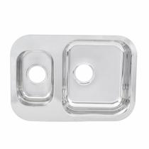 Cuba para Cozinha Dupla de Embutir 56x40x15cm Aço Inox 304 Polido Premium GhelPlus