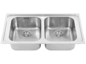 Cuba para Cozinha Franke Dupla Inox de Sobrepor Retangular Smart SRX 620 54x119cm