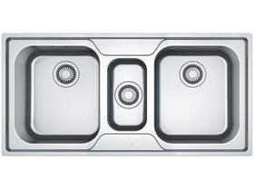 Cuba para Cozinha Franke Dupla Inox de Sobrepor - Retangular Smart SRX 670 50x100cm