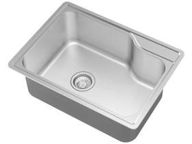 Cuba para Cozinha GhelPlus Simples Inox - de Embutir Retangular Duranox 520 62x43cm