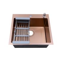 Cuba Para Cozinha Gourmet Aço Inox 304 Corubos 55x51 cm Pingoo.casa - Dourado Rose Cuba Para Cozinha Gourmet Aço Inox 304 Corubos 55x51 cm Pingoo.casa - Dourado Rose