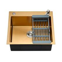 Cuba Para Cozinha Gourmet Aço Inox 304 Corubos 55x51 cm Pingoo.casa - Dourado