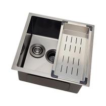 Cuba Para Cozinha Gourmet Aço Inox 304 Terena 44x44 cm Pingoo.casa - Preto