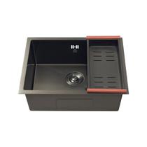 Cuba Para Cozinha Gourmet Aço Inox 304 Terena 58x45 cm Pingoo.casa - Preto