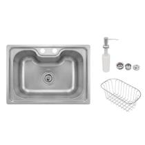 Cuba para Cozinha Gourmet Aço Inox 50x40 cm com Cesto e Dosador Tuizi