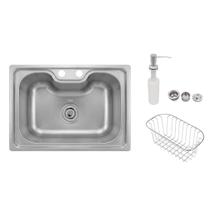 Cuba para Cozinha Gourmet Aço Inox 50x40 cm com Cesto e Dosador Tuizi