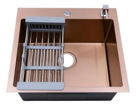 Cuba Para Cozinha Gourmet Aço Inox Corubos 55 Cm Pingoo.Casa - Dourado Rose Cuba Para Cozinha Gourmet Aço Inox Corubos 55 Cm Pingoo.Casa - Dourado Rose
