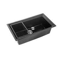 Cuba Para Cozinha Gourmet De Quartzo Com Acessórios Zoró Pingoo.Casa - Preto Cuba Para Cozinha Gourmet De Quartzo Com Acessórios Zoró Pingoo.Casa - Preto