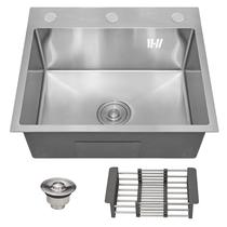 Cuba para Cozinha Gourmet Pia Aço Inox 304 Quadrada 58 cm
