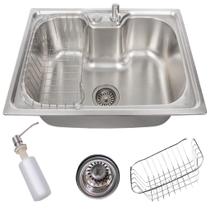 Cuba para cozinha gourmet pia aço inox Com Acessórios,50x40cm