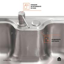 Cuba para cozinha gourmet pia aço inox com acessórios Nawa 50x40 cm pingoo.casa