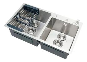 Cuba Para Cozinha Gourmet Pia Dupla Aço Inox 304 Awá Pingoo.Casa - Prata Cuba Para Cozinha Gourmet Pia Dupla Aço Inox 304 Awá Pingoo.Casa - Prata