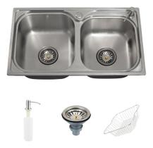 Cuba Para Cozinha Gourmet Pia Dupla Aço Inox Ticunas Pingoo.Casa Cuba Para Cozinha Gourmet Pia Dupla Aço Inox Ticunas Pingoo.Casa