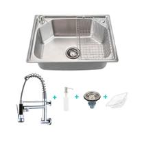 Cuba para cozinha inox com acessórios Guarani e Torneira de parede Cuba para cozinha inox com acessórios Guarani e Torneira de parede