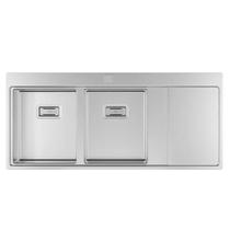 Cuba Para Cozinha Retângular Dupla 116x52x20cm Wish Inox (cc.660.116.duo.inx) - Deca