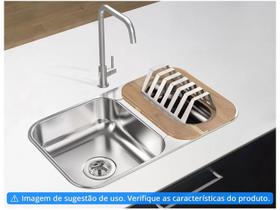 Cuba para Cozinha Tramontina Dupla Inox de Embutir - Retangular Prime Isis 2C 34-28 BS 69x40cm