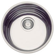 Cuba para Pia Bancada Aço Inox Tramontina Luna 38cm Embutir Cozinha 18L Alto Brilho
