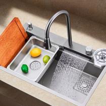 Cuba Para Pia da Cozinha Moderna Funcional Com Torneira Acoplada Aço Inoxidável Premium