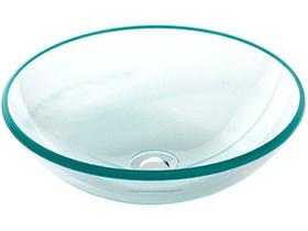 Cuba para pia de banheiro grande cuba de apoio Redonda 35 Cm De Vidro Temperado 10Mm incolor 2034 lavabo