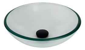 Cuba para pia de banheiro grande cuba de apoio Redonda 35 Cm De Vidro Temperado 10Mm incolor 2034 lavabo