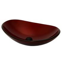 Cuba para pia de banheiro grande oval cuba de apoio Bath 54X36Cm Vidro Temperado Vinho 10mm 4046