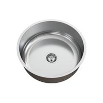 Cuba para Pia de Cozinha em Aço Inox Redonda 37x37x14cm Alto Brilho com Válvula Ghelplus