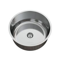 Cuba para Pia de Cozinha em Aço Inox Redonda 37x37x15cm Alto Brilho com Válvula Ghelplus