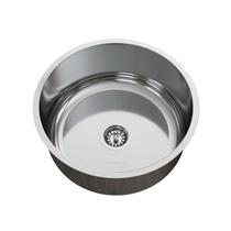 Cuba para Pia de Cozinha em Aço Inox Redonda 37x37x17cm Alto Brilho com Válvula Ghelplus