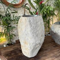 Cuba Pedestal de Banheiro em Pedra Natural 58x42x88cm RSP240319