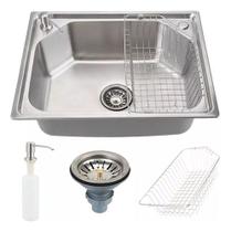 Cuba Pia Aço Inox Gourmet P/ Cozinha Acessórios Cor Prateado