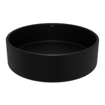 Cuba Pia Apoio Louça Sottile Redonda 36Cm Preto Fosco Japi