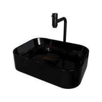 Cuba Pia Banheiro Oxford Torneira Inox Valvula Click Black Preto Brilho Cuba Pia Banheiro Oxford Torneira Inox Valvula Click Black Preto Brilho