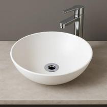 Cuba Pia Banheiro Redonda De Apoio Lavabo 30Cm Sob Branco Cuba Pia Banheiro Redonda De Apoio Lavabo 30Cm Sob Branco