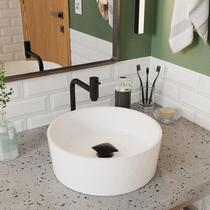 Cuba Pia Banheiro Serena Torneira Inox Valvula Click Black Cuba Pia Banheiro Serena Torneira Inox Valvula Click Black