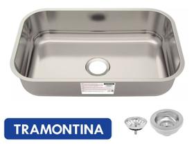 Cuba Pia Cozinha Aço Inox Tramontina 56x34x14 Cuba Pia Cozinha Aço Inox Tramontina 56x34x14