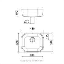 Cuba Pia Cozinha Gourmet Pia Aço 304 Inox Embutir Docol Tamanhos