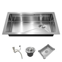 Cuba Pia Cozinha Gourmet Premium 78x43 Inox 304 Escovado Brinovar