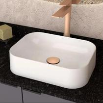 Cuba Pia De Apoio 36x27cm Retangular Para Banheiro Lavabo Luna
