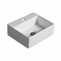 Cuba Pia de Apoio Banheiro Lavabo Sobrepor Ceramica Retangular 34x29 Branco Siena Valenzi Home Cuba Pia de Apoio Banheiro Lavabo Sobrepor Ceramica Retangular 34x29 Branco Siena Valenzi Home