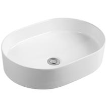 Cuba Pia de Apoio Oval para Banheiro/Lavabo 50x37 Capri Zagonel Louças - Sem Deck - Branco Cuba Pia de Apoio Oval para Banheiro/Lavabo 50x37 Capri Zagonel Louças - Sem Deck - Branco