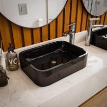 Cuba Pia De Apoio Para Banheiro em Mármore Sintético Rubi Acabamento Preto Brilhante 28x38 cm Cuba Pia De Apoio Para Banheiro em Mármore Sintético Rubi Acabamento Preto Brilhante 28x38 cm