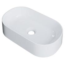 Cuba Pia de Apoio Para Banheiro Oval 43cm Hera C08 Branco - Mpozenato