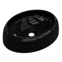 Cuba Pia de Apoio para Banheiro Oval Capri OV39W C08 Preto - Mpozenato Cuba Pia de Apoio para Banheiro Oval Capri OV39W C08 Preto - Mpozenato