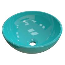 Cuba Pia de Apoio para Banheiro Redonda Bowl 30 C08 Azul Turquesa - Mpozenato Cuba Pia de Apoio para Banheiro Redonda Bowl 30 C08 Azul Turquesa - Mpozenato