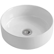 Cuba Pia de Apoio Redonda para Banheiro/Lavabo 31cm Oslo Zagonel Louças - Branco