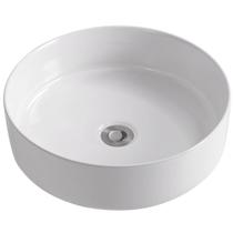 Cuba Pia de Apoio Redonda para Banheiro/Lavabo 42cm Ibiza Zagonel Louças - Branco